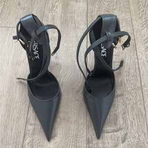 Versace Black and Gold Women's Heels